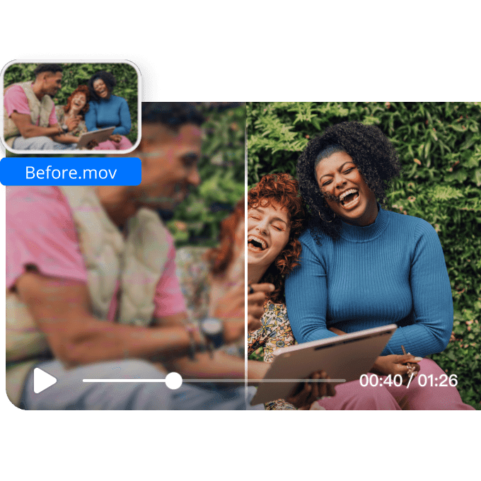 Instant Video Resolution Enhancement